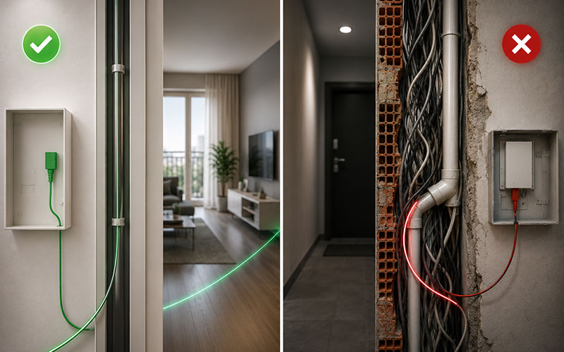 Daire İçine Fiber Kablo Çekerken İç Hat Hangi Durumlarda Kullanılamaz?